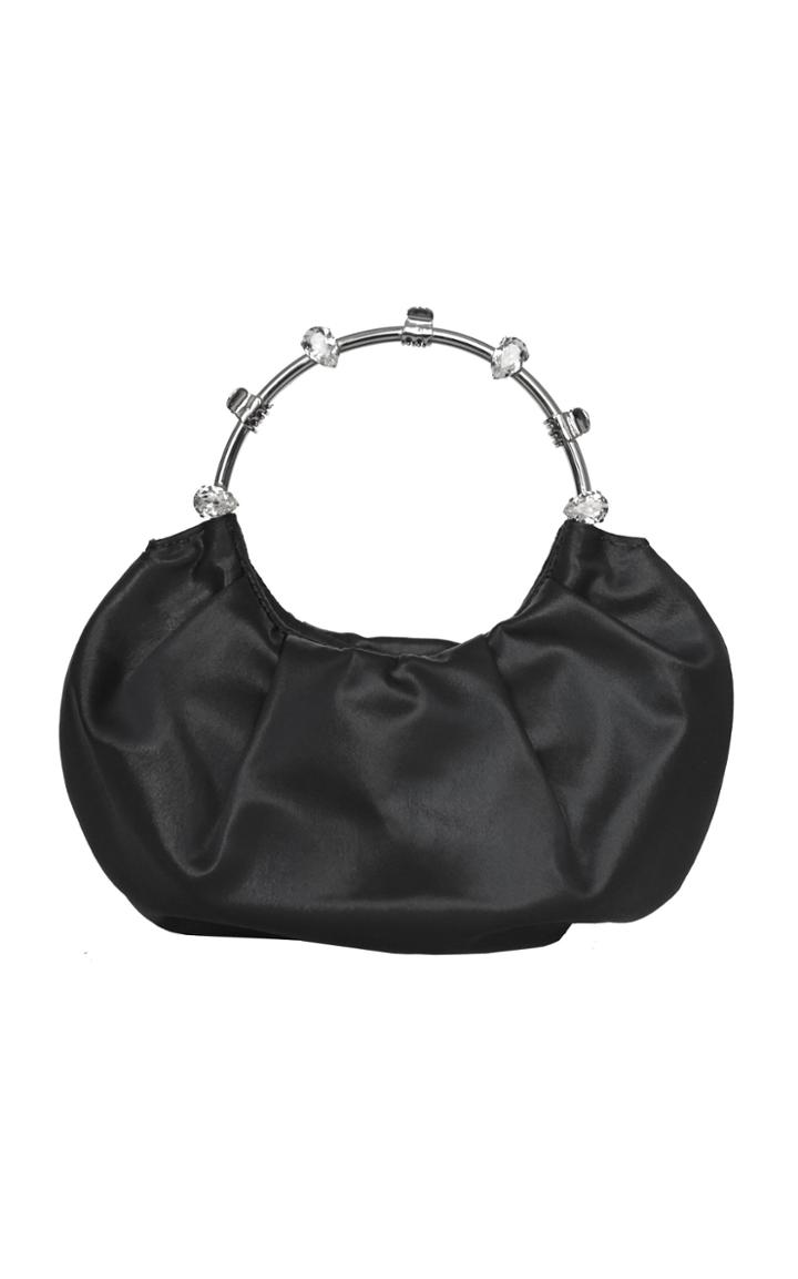 Moda Operandi L'alingi London Black Swarovski Crystal Satin Pouch