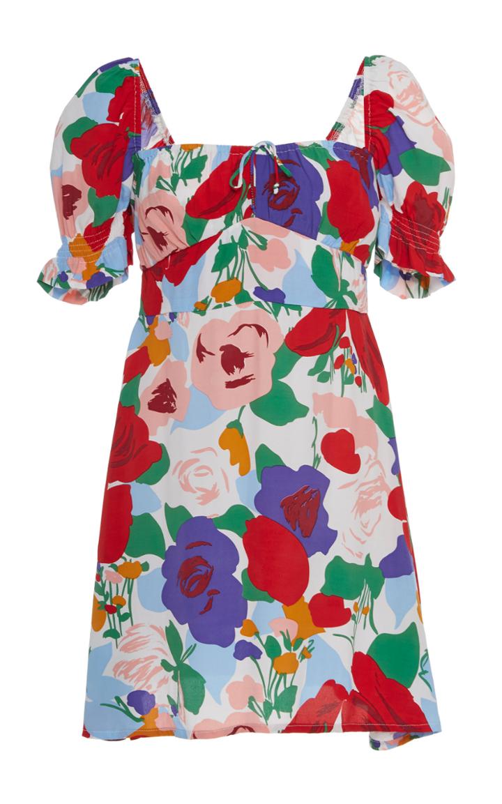 Faithfull The Brand Iris Square Neck Mini Dress