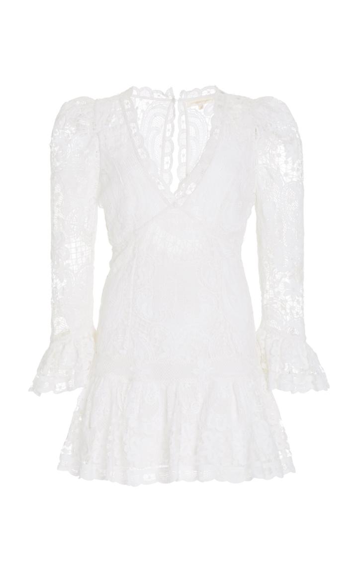 Moda Operandi Loveshackfancy Francisco Bridal Lace Mini Dress