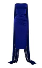 Moda Operandi Alex Perry Connor Strapless Fringe Overlay Satin Midi Dress Size: 4