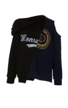 Monse Cold Shoulder Split Hoodie