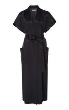 Co Belted Satin Wrap Dress