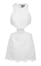 Fausto Puglisi Sleeveless Macrame Cutout Dress