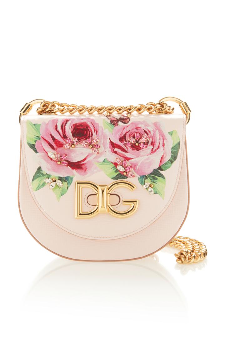 Dolce & Gabbana Rose Printed Mini Leather Bag