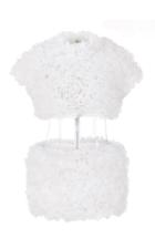 Balmain Ruffled Semi-sheer Silk Mini Dress