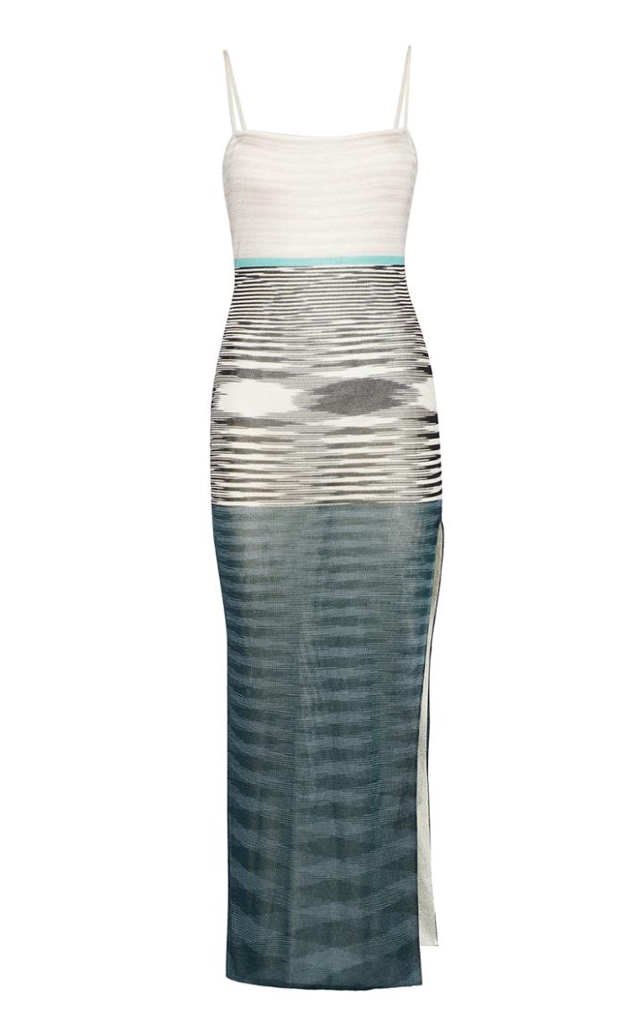 Moda Operandi Missoni Abito Senza Maniche Striped Knit Maxi Dress