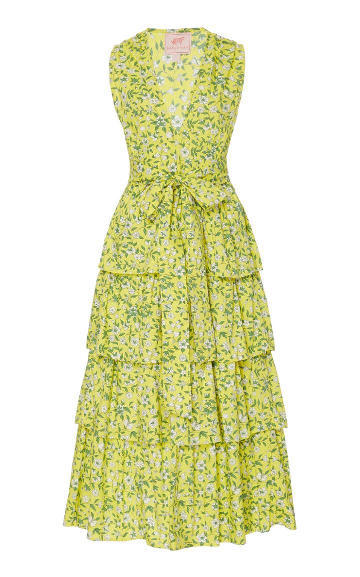 Moda Operandi Banjanan Ruffled Cotton Maxi Eliza Dress Size: S