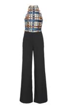 Patbo Plaid Beaded Jumpsuit