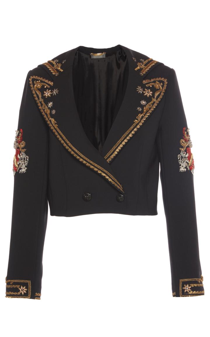 Alberta Ferretti Cropped Embroidered Jacket