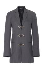Rokh Clasp-front Wool Blazer