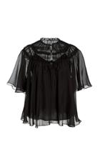 Noon By Noor Allentown Gathered Tie-front Silk Top