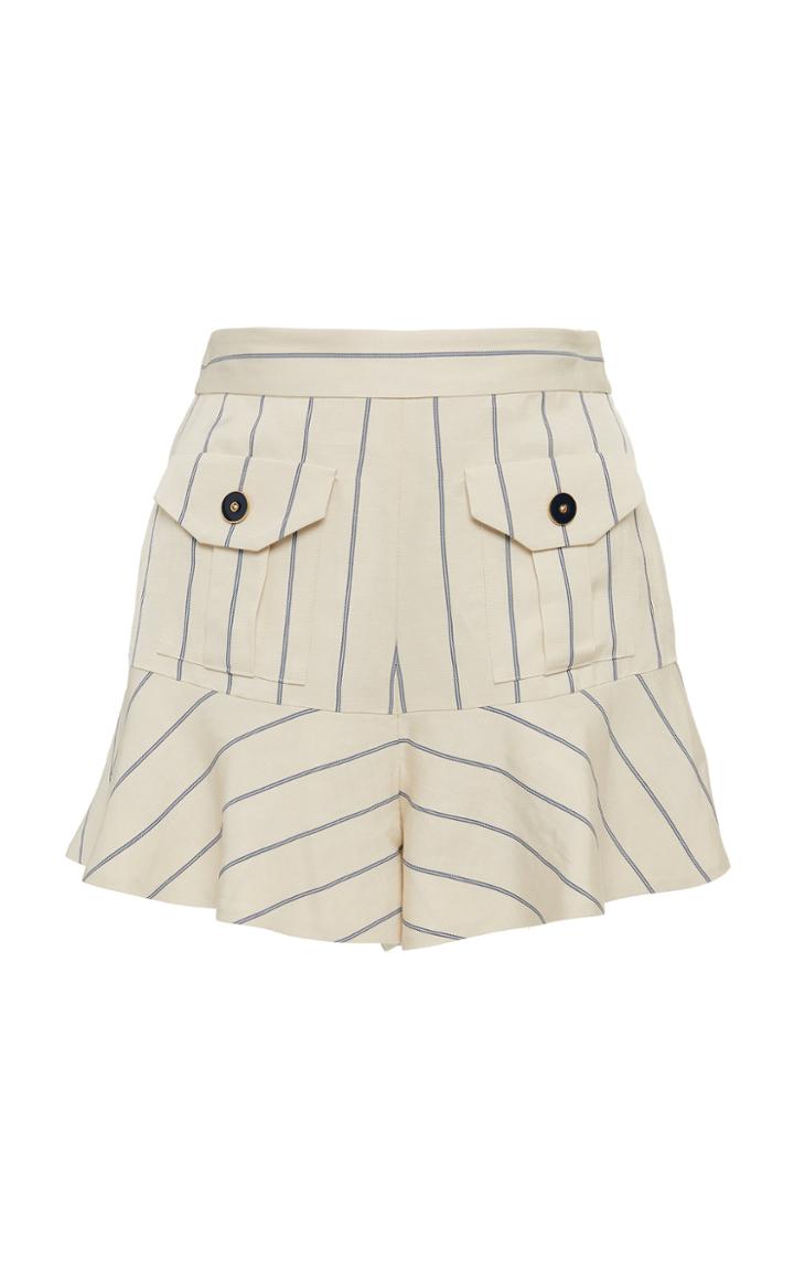 Alexis Norwood Pinstripe Flare Mini Short