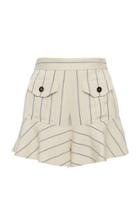 Alexis Norwood Pinstripe Flare Mini Short