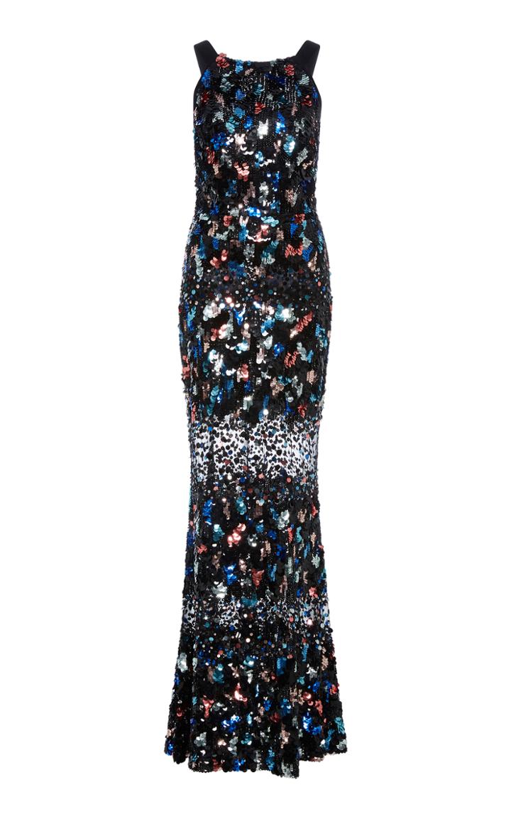 Elie Saab Sleeveless Sequin Mermaid Gown