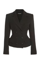Dolce & Gabbana Flared Double-breasted Crepe Blazer