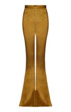 Safiyaa Hallie Stretch Satin Flared Trousers