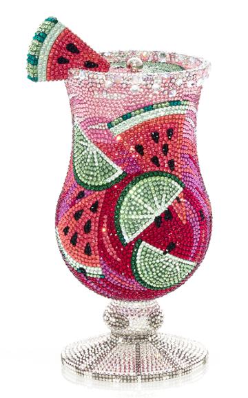 Moda Operandi Judith Leiber Couture Watermelon Margarita Crystal Novelty Clutch