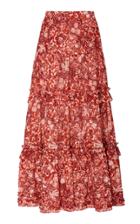 Ulla Johnson Amalia Floral-print Cotton-blend Midi Skirt