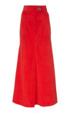 A.w.a.k.e. Back To Front Red Corduroy Skirt
