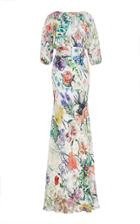 Lela Rose Floral-print Crepe Gown