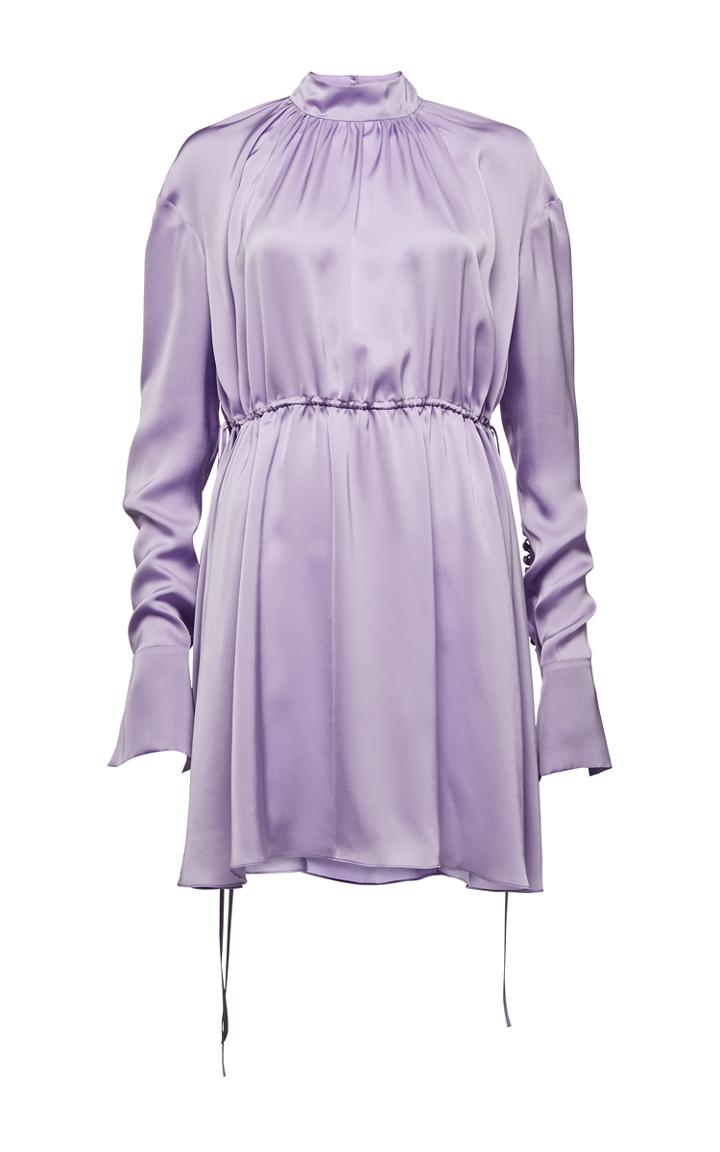 Magda Butrym Long Sleeve Mock Neck Mini Dress