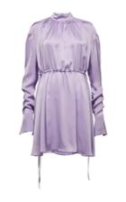 Magda Butrym Long Sleeve Mock Neck Mini Dress