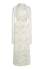 Jil Sander Malani Printed Ruched Silk Dress