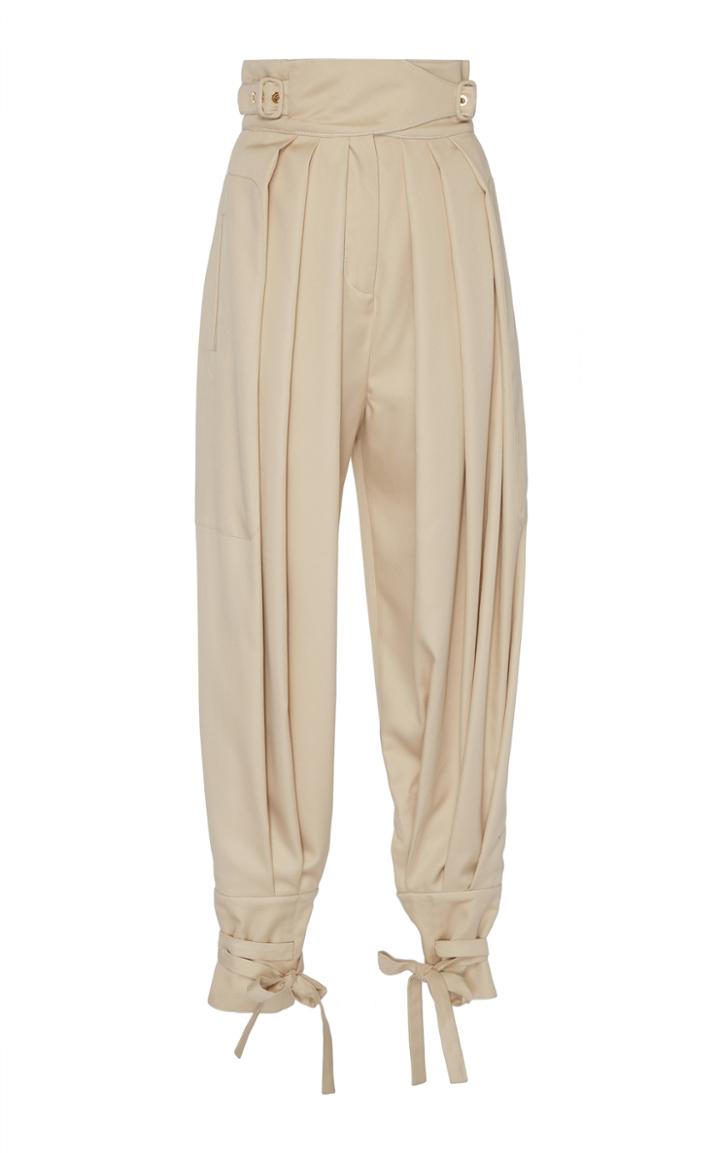 Pascal Millet Gabardine Ankle Wrap Blouson Pant