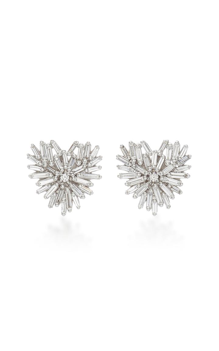 Suzanne Kalan Angel 18k White Gold Diamond Earrings