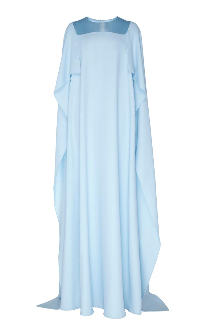 Delpozo Crepe Cape Gown