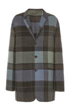Oamc Oversized Checked Wool Jacket