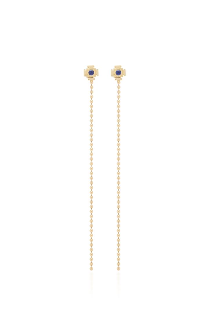 Ark 18k Gold Sapphire Earrings