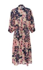 Apiece Apart Dunegrass Printed Silk And Cotton-blend Shirtdress