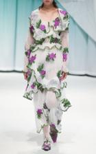 Moda Operandi Yuhan Wang Embroidered Grape Chiffon Dress