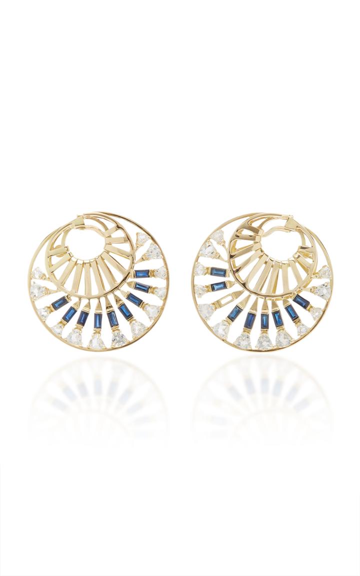 Carol Kauffmann Medium Twisted Trapeze Earrings