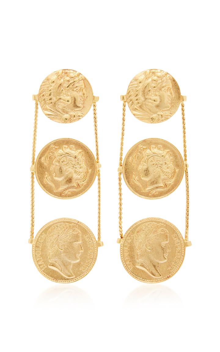 Oscar De La Renta Gold-plated Brass Earrings