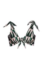 Patbo Geo Print Knotted Bikini Top