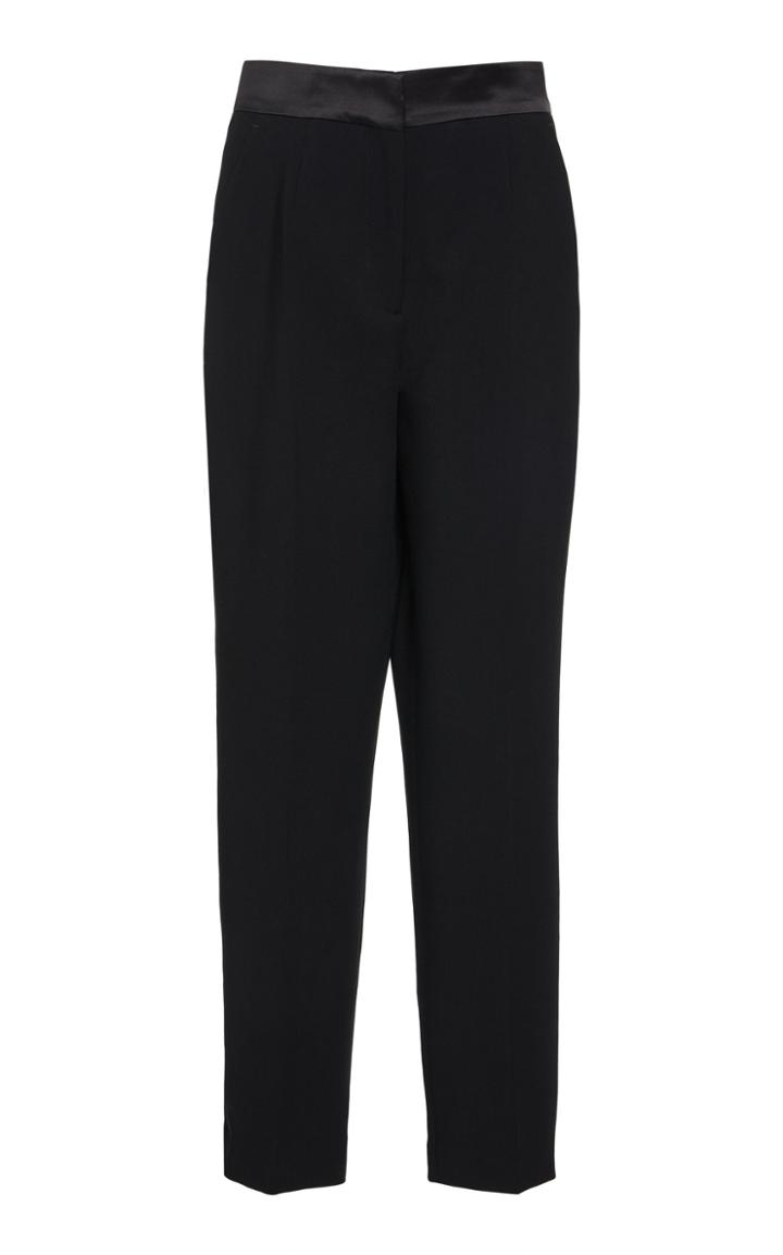 Etro Silk-trimmed Wool-blend Straight-leg Pants