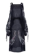 Moda Operandi Prada Sequined Silk Cold-shoulder Midi Dress Size: 36