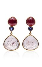 Bahina One-of-a-kind Glass-filled Ruby Earrings