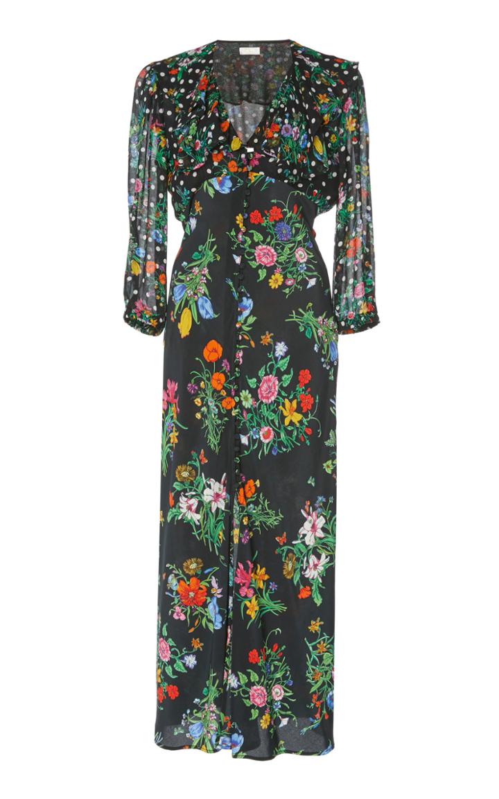 Rixo London Bonnie Silk Floral Dress