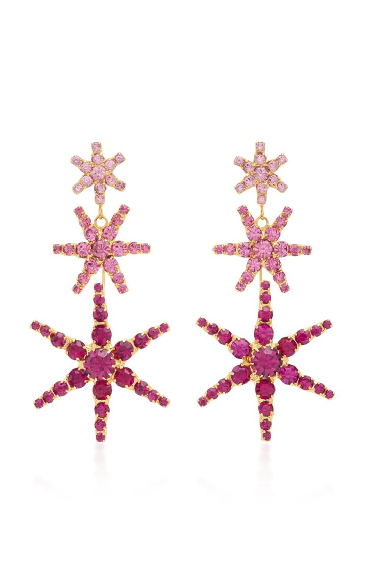 Jennifer Behr Gold-tone And Crystal Earrings