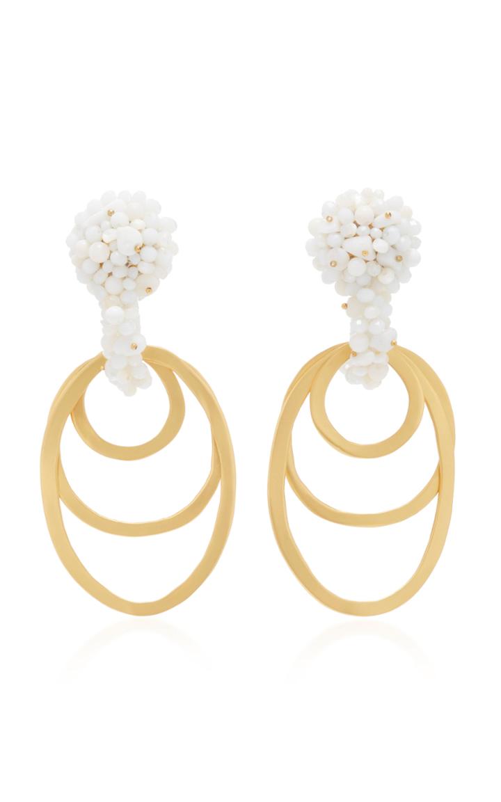 Bibi Marini Nuqui Gold-plated, Bead And Silk Earrings