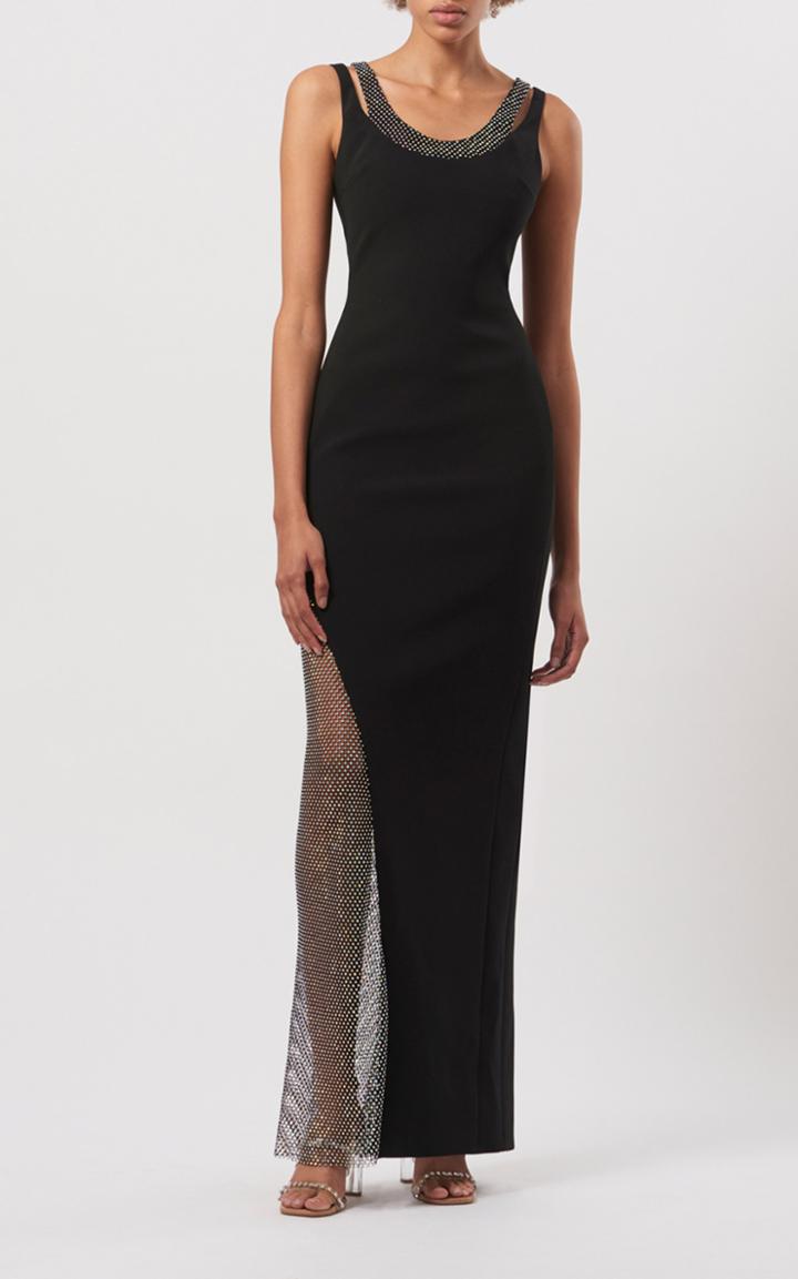 Moda Operandi David Koma Crystal-mesh Crepe Gown