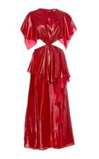 Prabal Gurung Cadman Cutaway Ruffle Dress