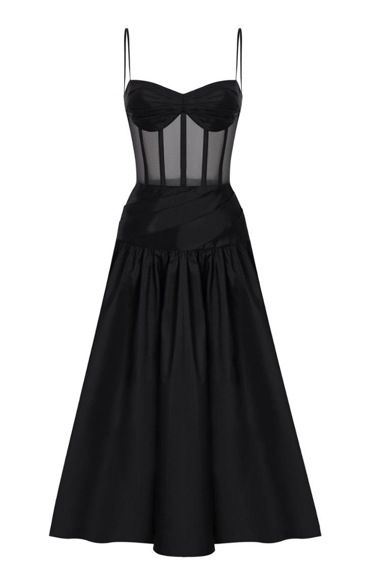 Moda Operandi Rasario Pleated Silk-blend Corset Dress Size: 34