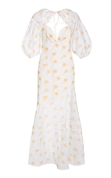 Rosie Assoulin Sliced & Diced Floral-print Cotton-blend Maxi Dress