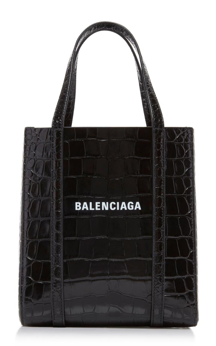 Balenciaga Everyday Croc-effect Patent Tote