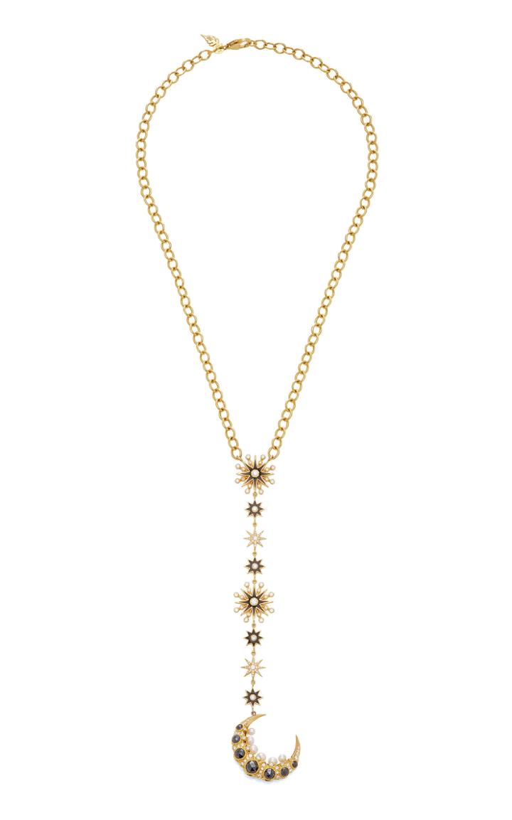 Moda Operandi Colette Jewelry 18k Gold Moon Cage Necklace