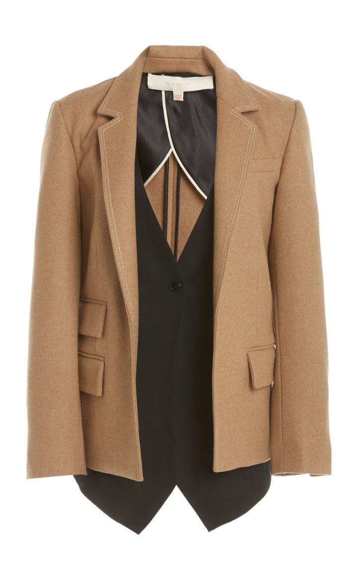 Moda Operandi By Any Other Name Wool Integrated-vest Blazer